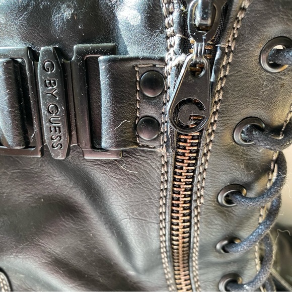 G By Guess Black Combat Boots - Picture 8 of 12